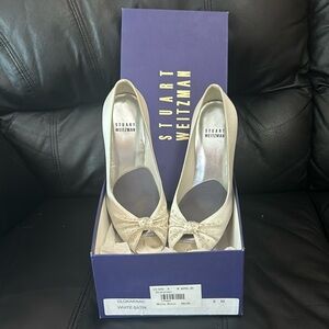 Stuart Weitzman Satin/Crystal Pumps